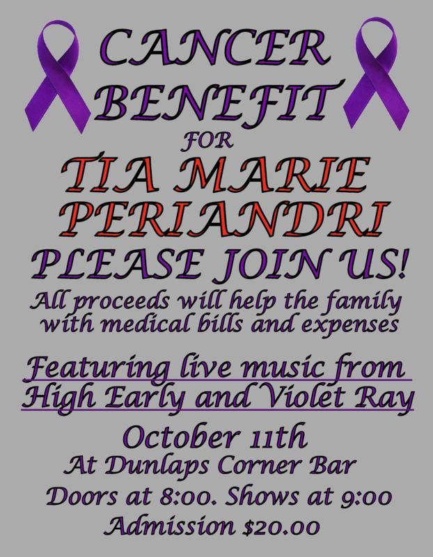 Cancer Benefit for Tia Marie Periandri. Featuring music from High Early and Violet Ray.