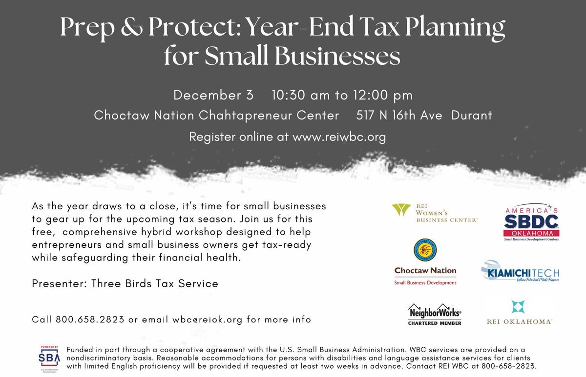 Prep & Protect: Year-End Tax Planning for Small Businesses