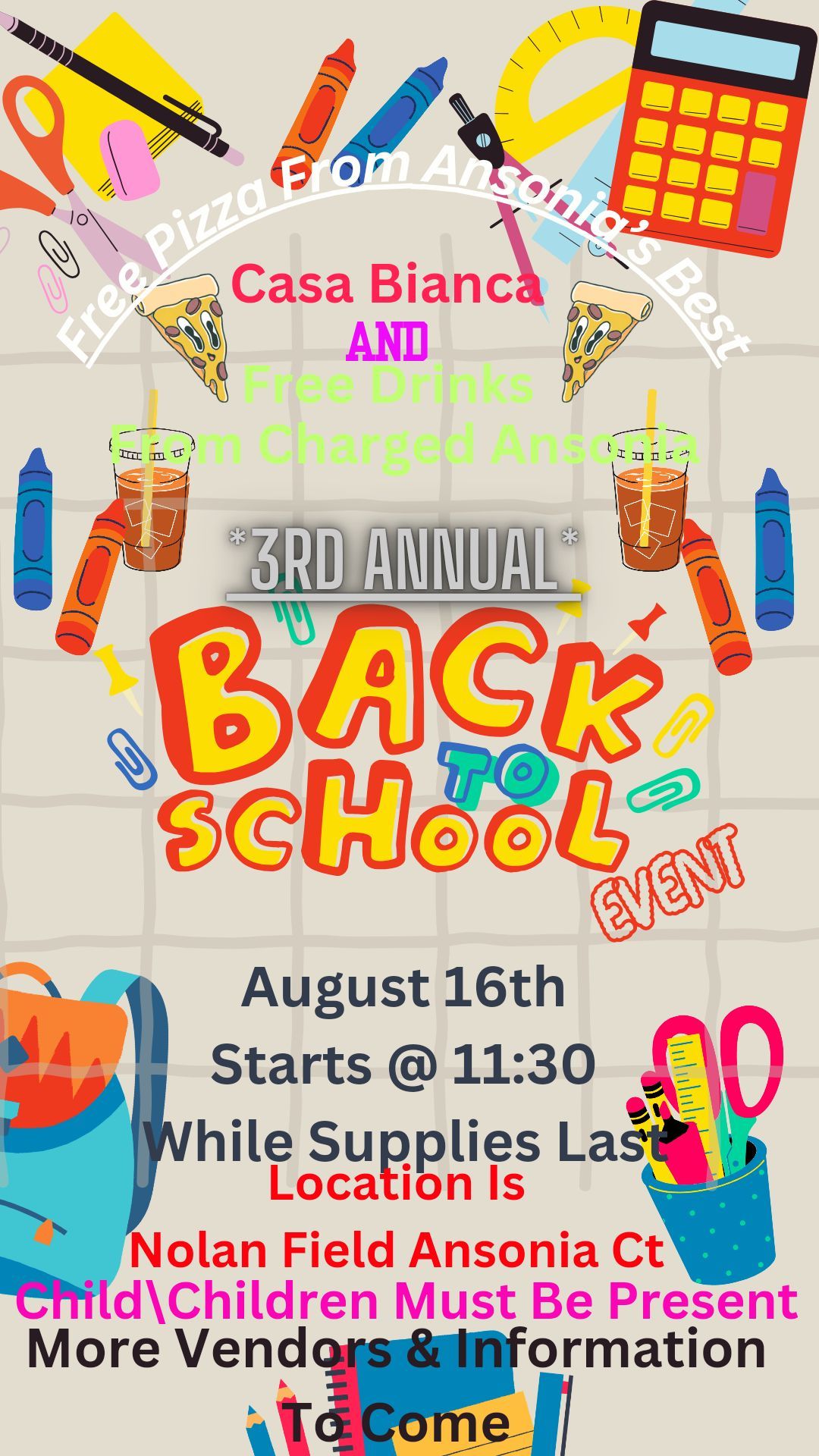 3rd Annual Back To School Event 