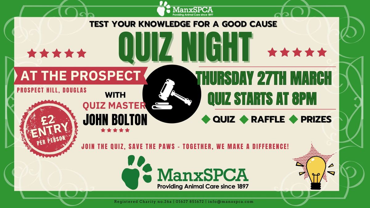 ManxSPCA Quiz Night at The Prospect