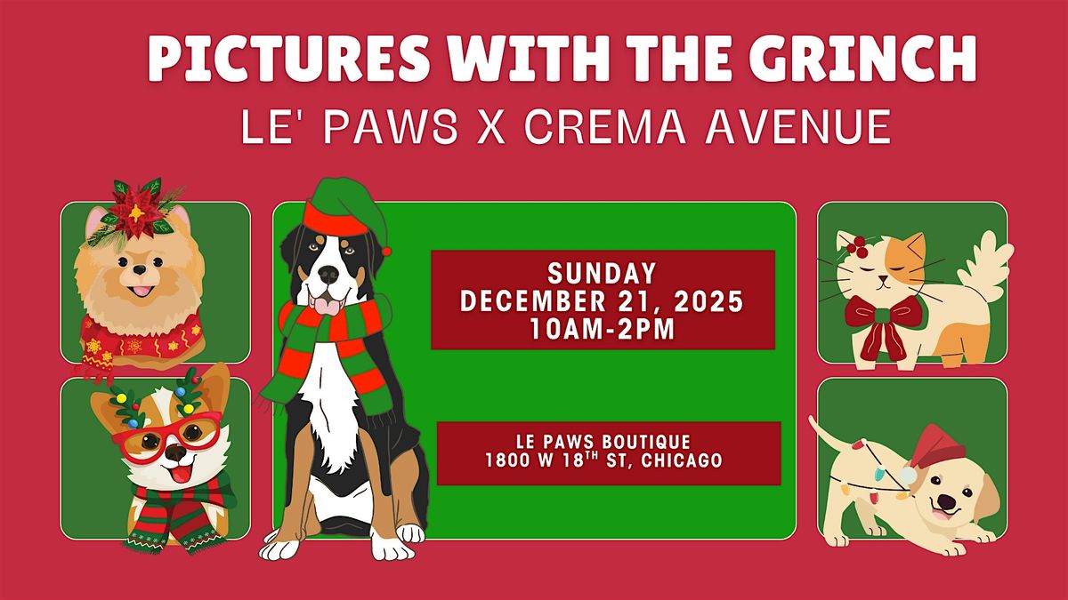 Furbaby Pictures with the Grinch and Lattes from Crema Avenue