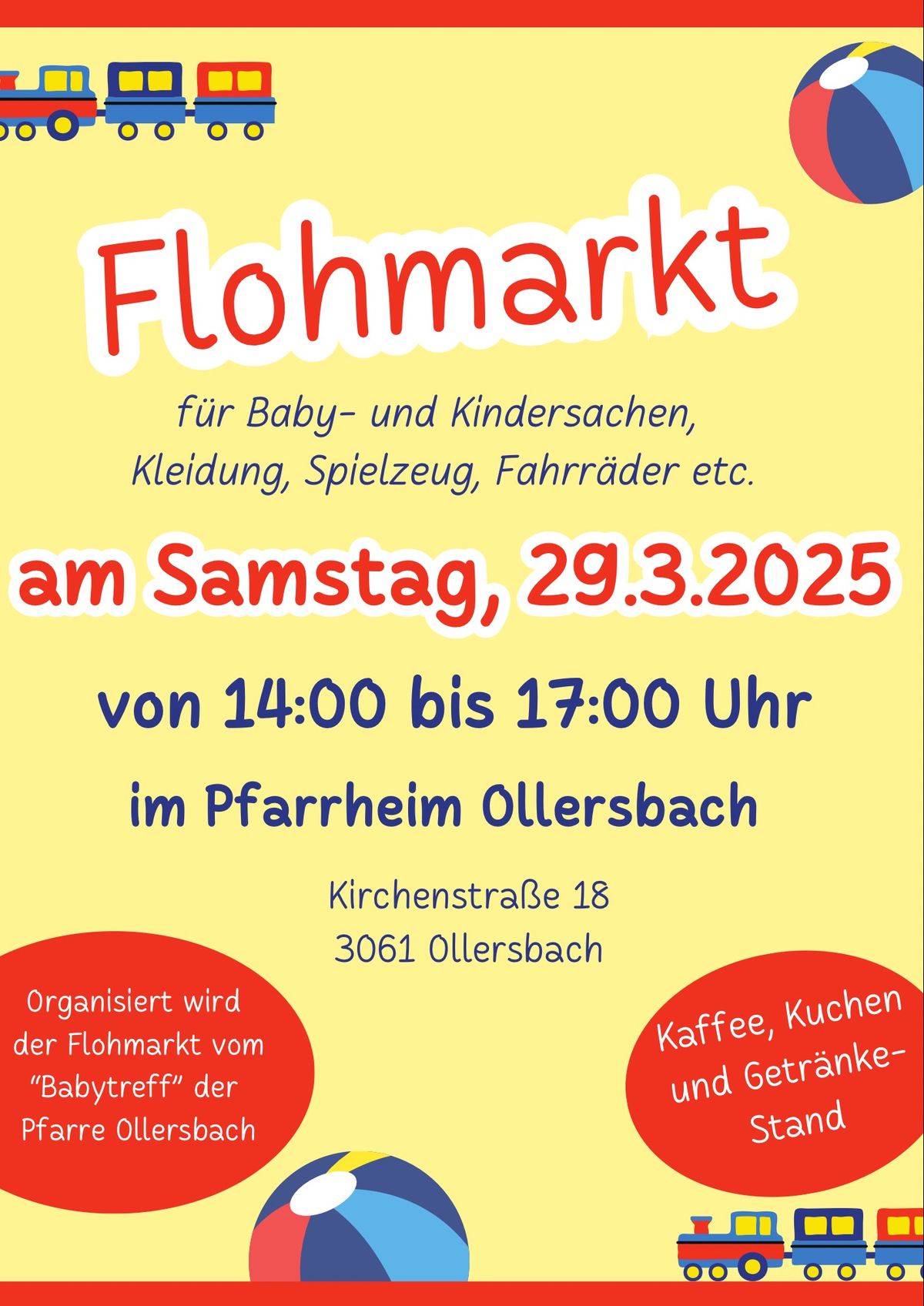 Flohmarkt f\u00fcr Baby - und Kindersachen Ollersbach