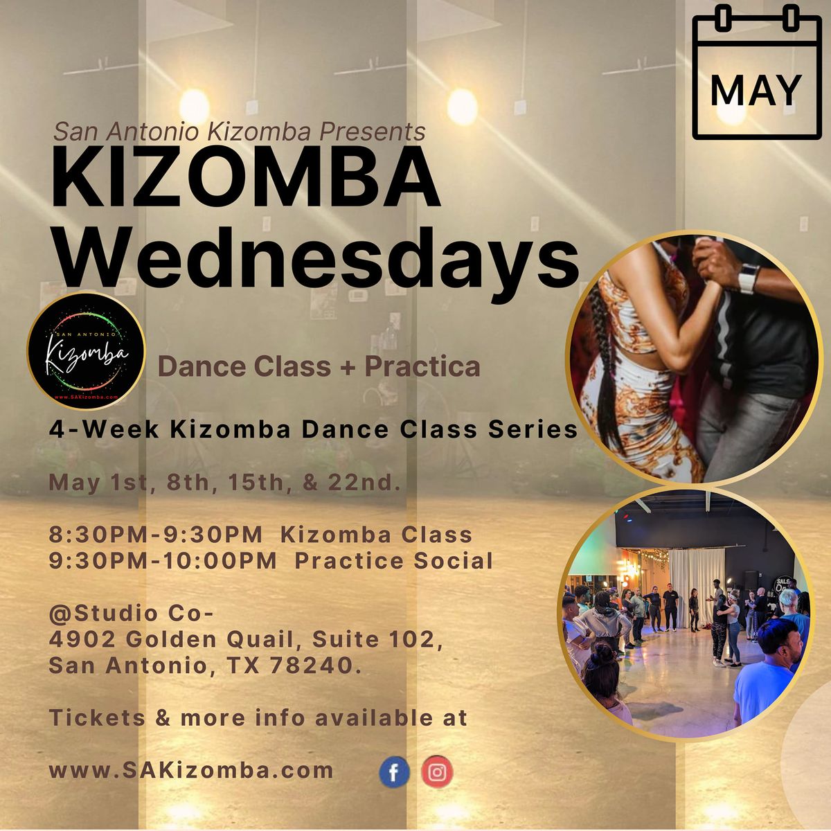 SA Kizomba Wednesdays (Dance Class + Practica)