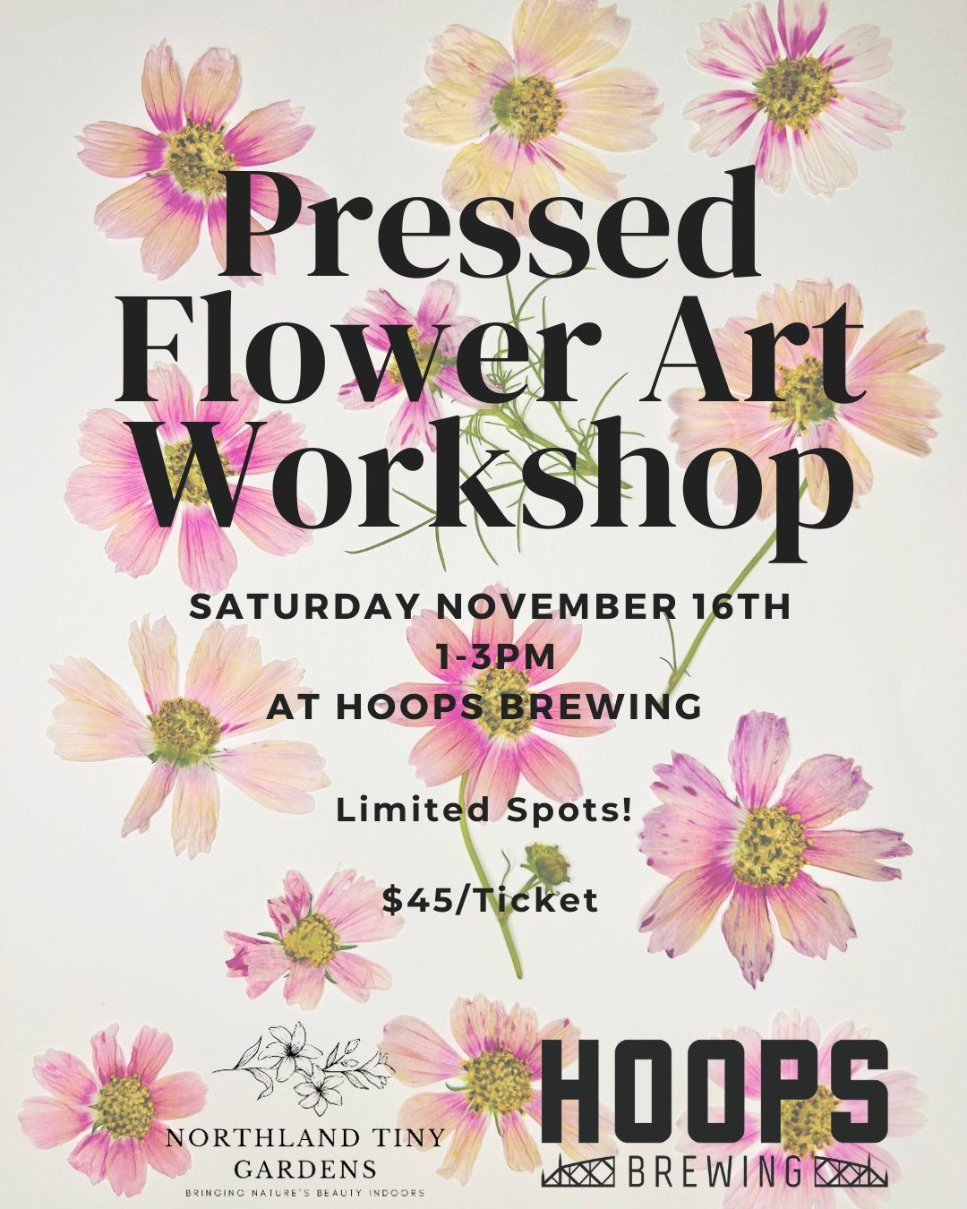 Pressed Flower Art Workshop @ Hoops Brewing