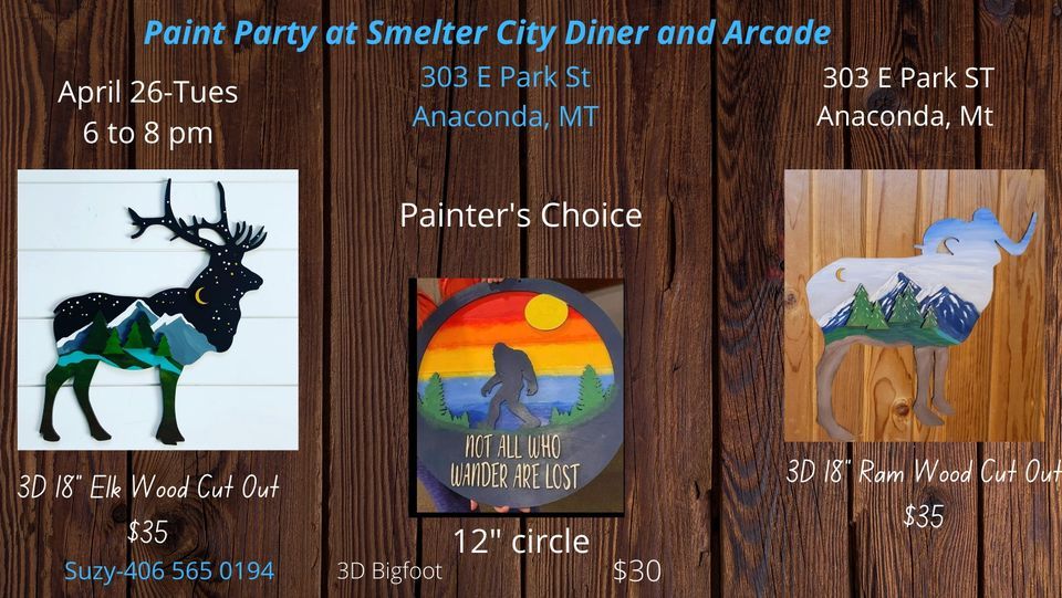 Paint Party at Smelter City Diner and Arcade, Smelter City Diner and