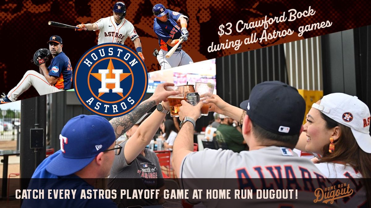 Astros Playoff Game Watch Party at Home Run Dugout Houston-Katy