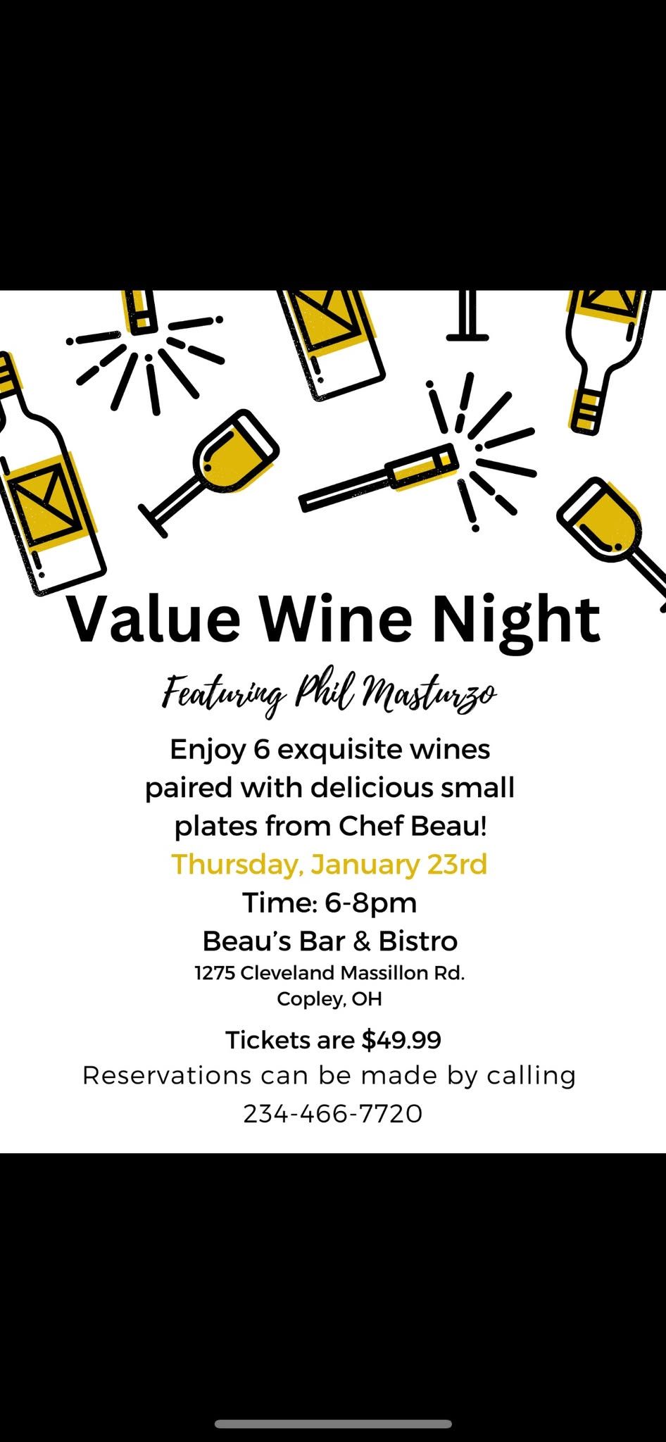 Value Wine Night with Phil Masturzo 