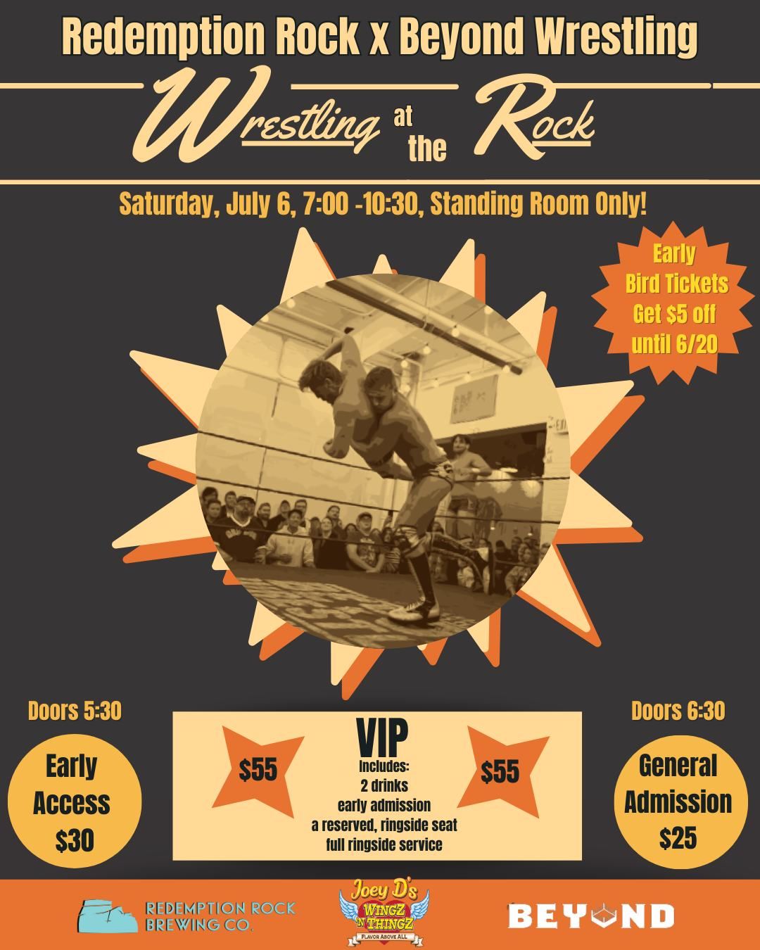 Beyond Wrestling "Wrestling At The Rock 2" | Redemption Rock Brewing Co. | Worcester | Saturday, 7\/6
