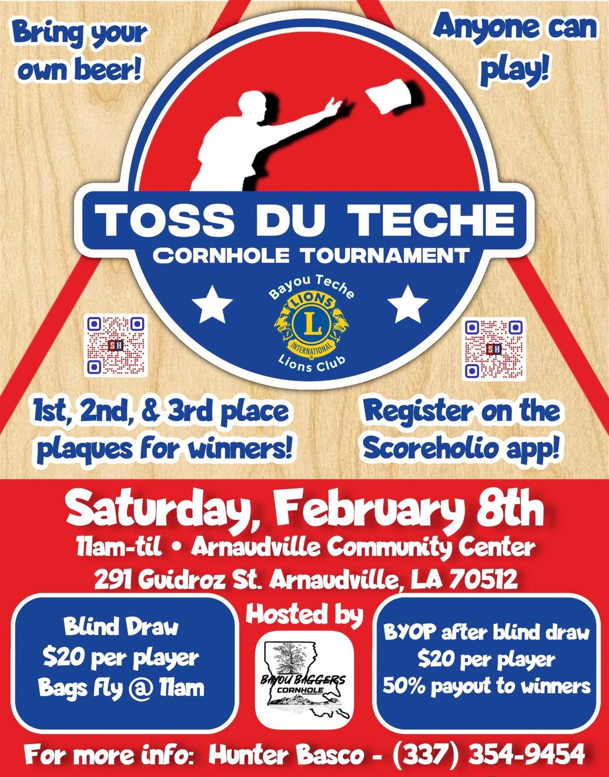 Toss du Teche Cornhole Tournament