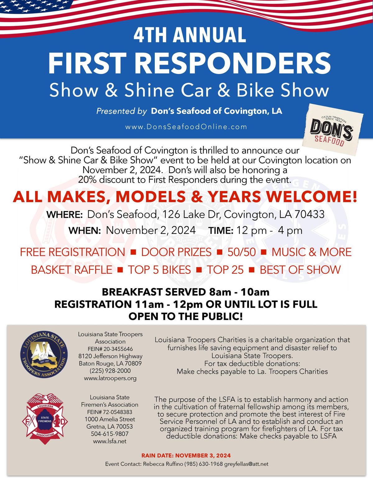 4th Annual First Responder Show & Shine Car & Bike Show