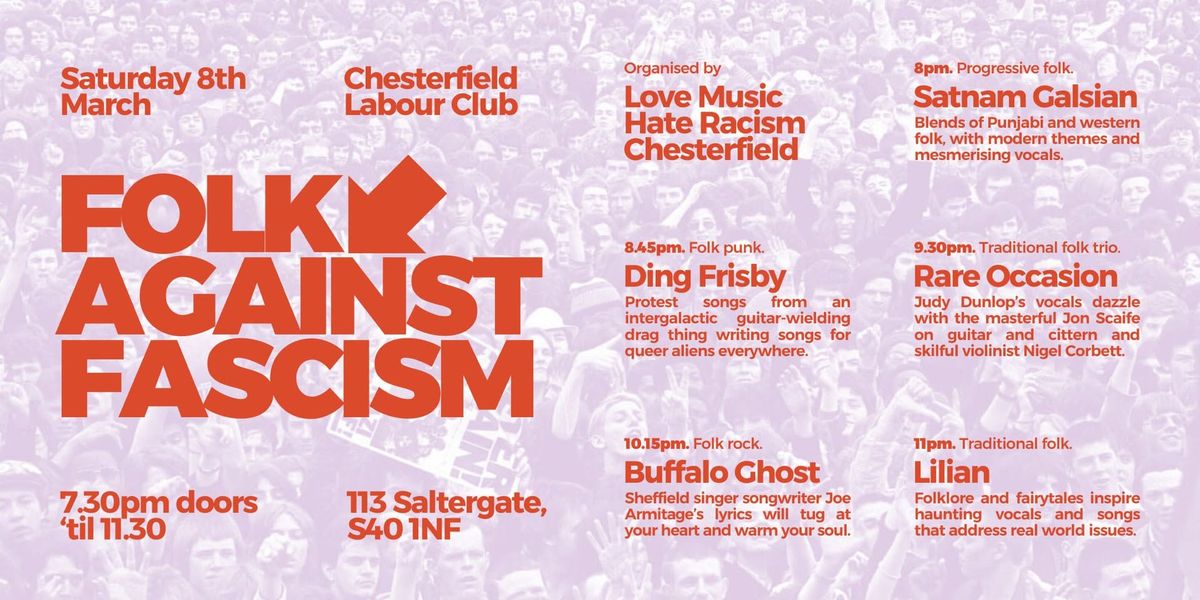 Folk Against Fascism at Chesterfield Labour Club