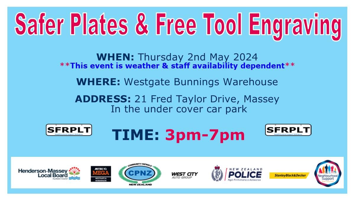 Safer Plates & Free Tool Engraving