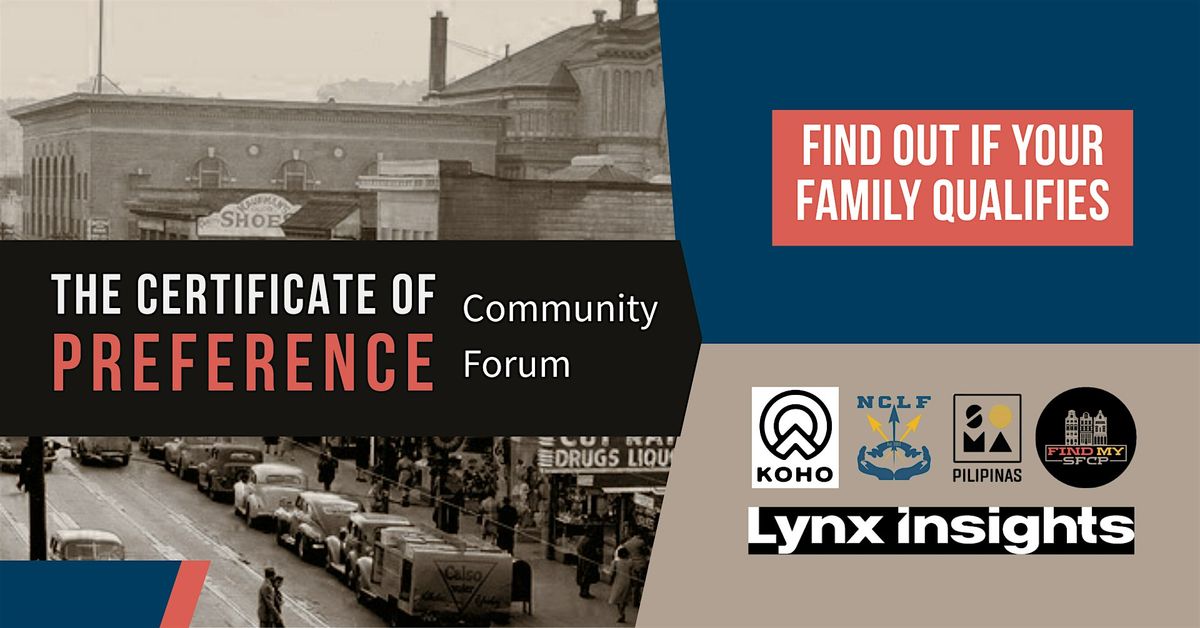 Certificate of Preference Community Forum