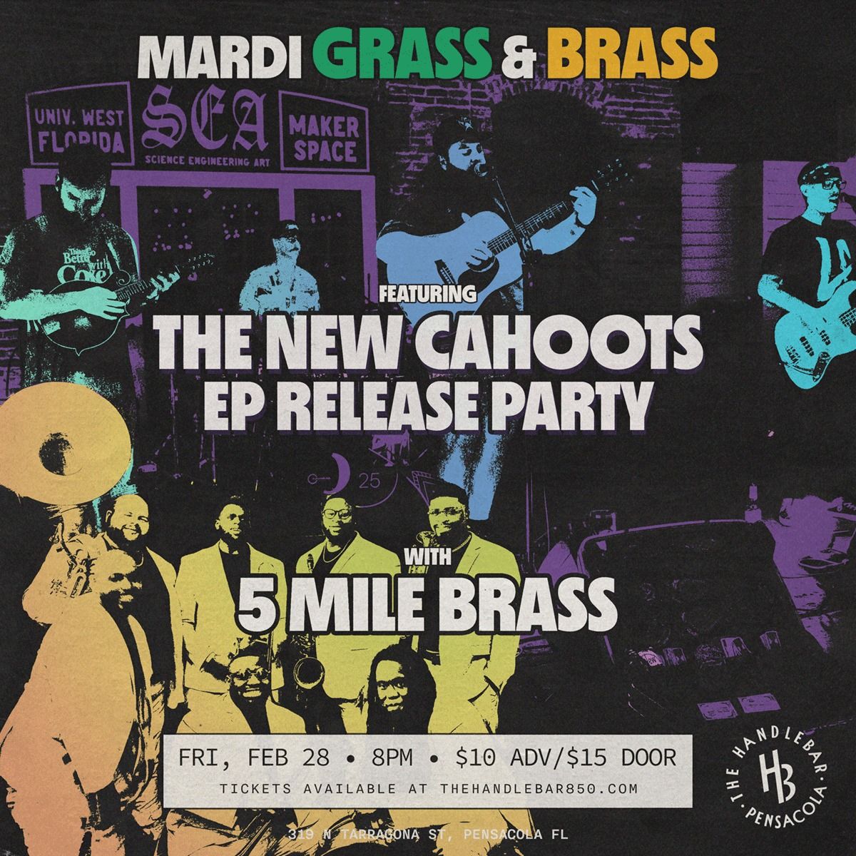 Mardi Grass & Brass Featuring The New Cahoots EP Release Party