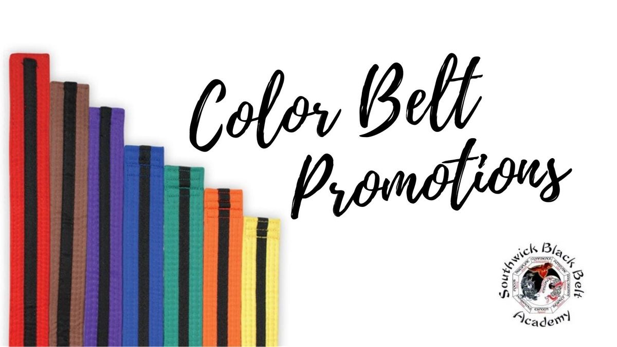 July Color Belt Promotions