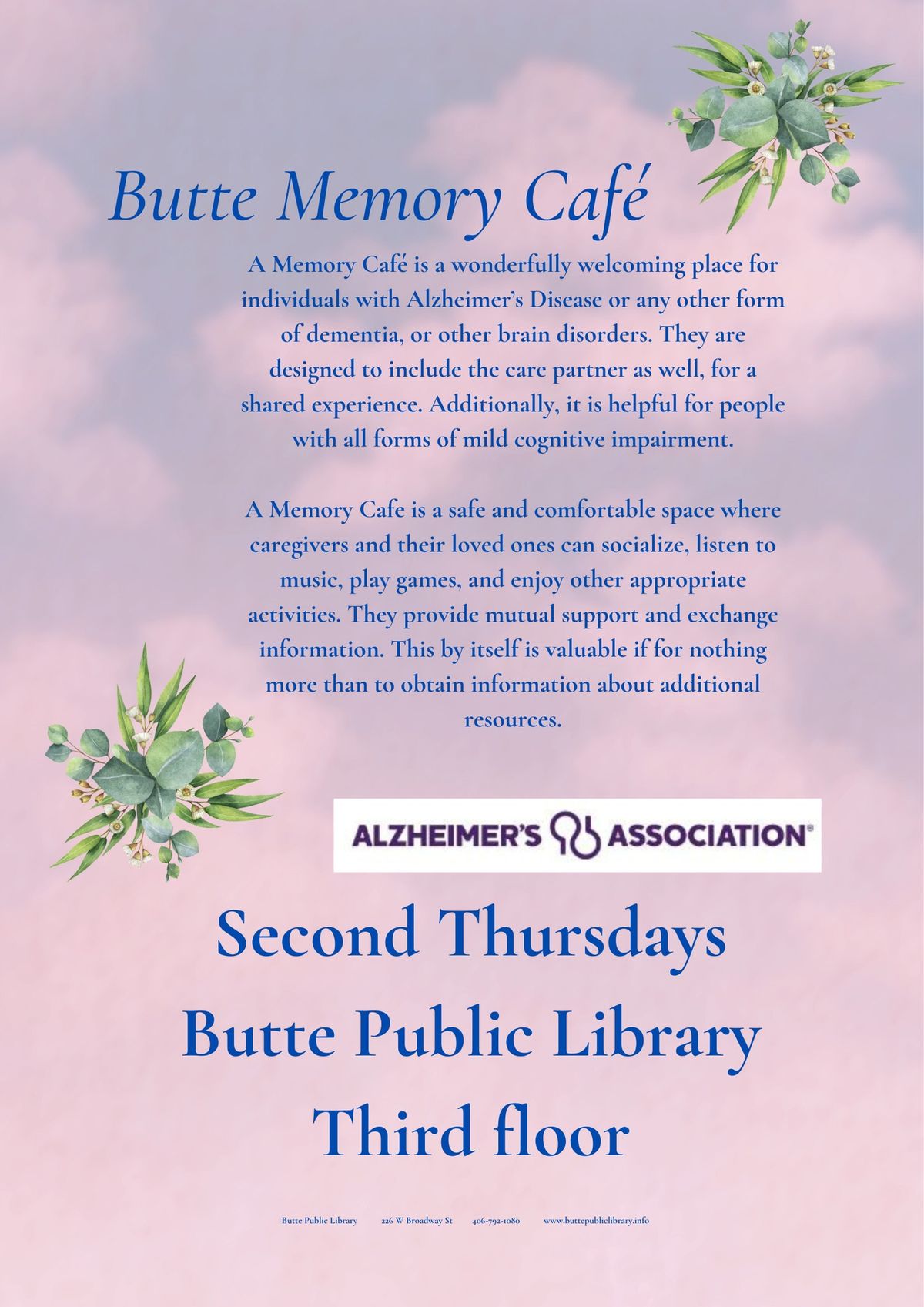 Butte Memory Cafe