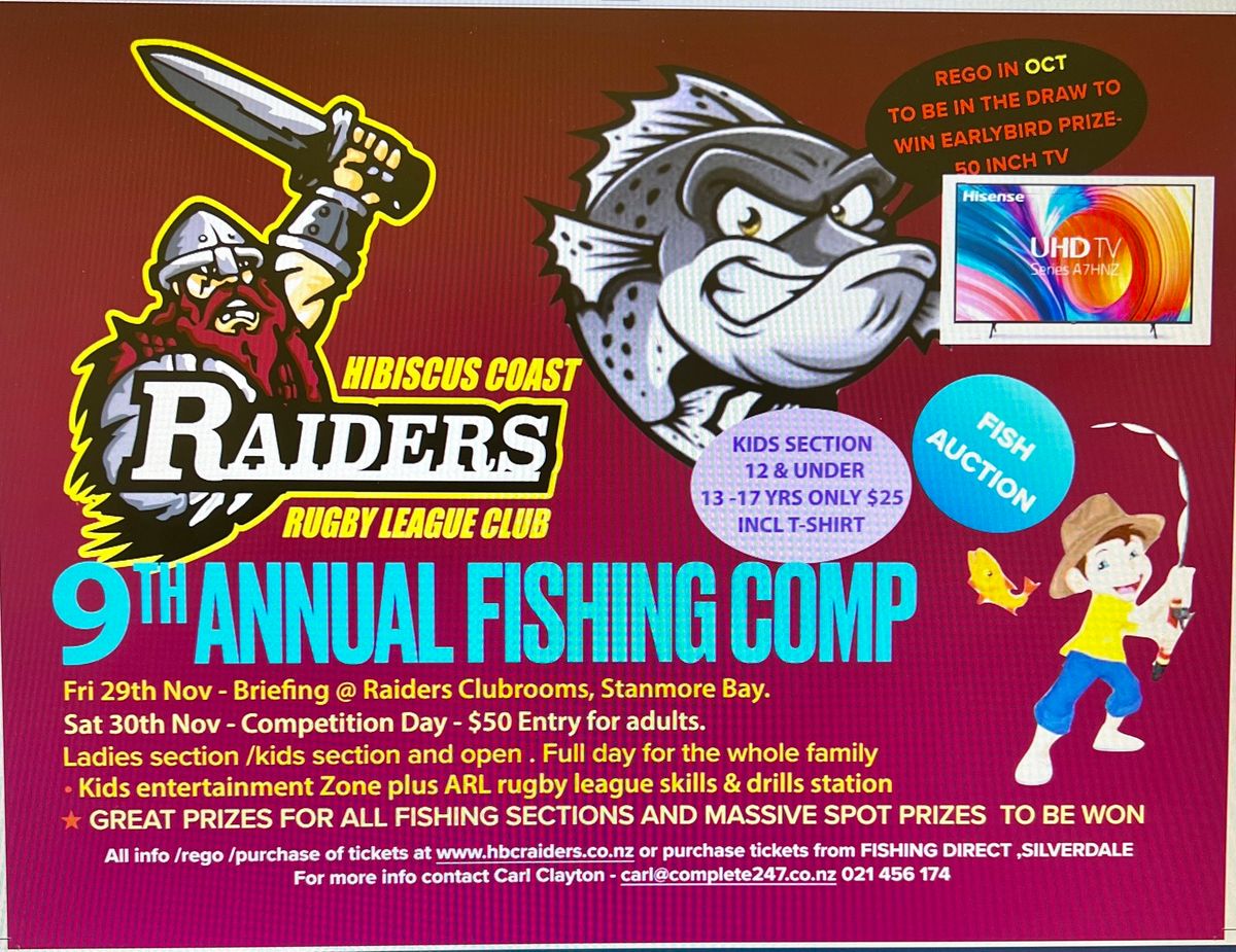 The 9th Annual Raiders Fishing Comp and Community Event