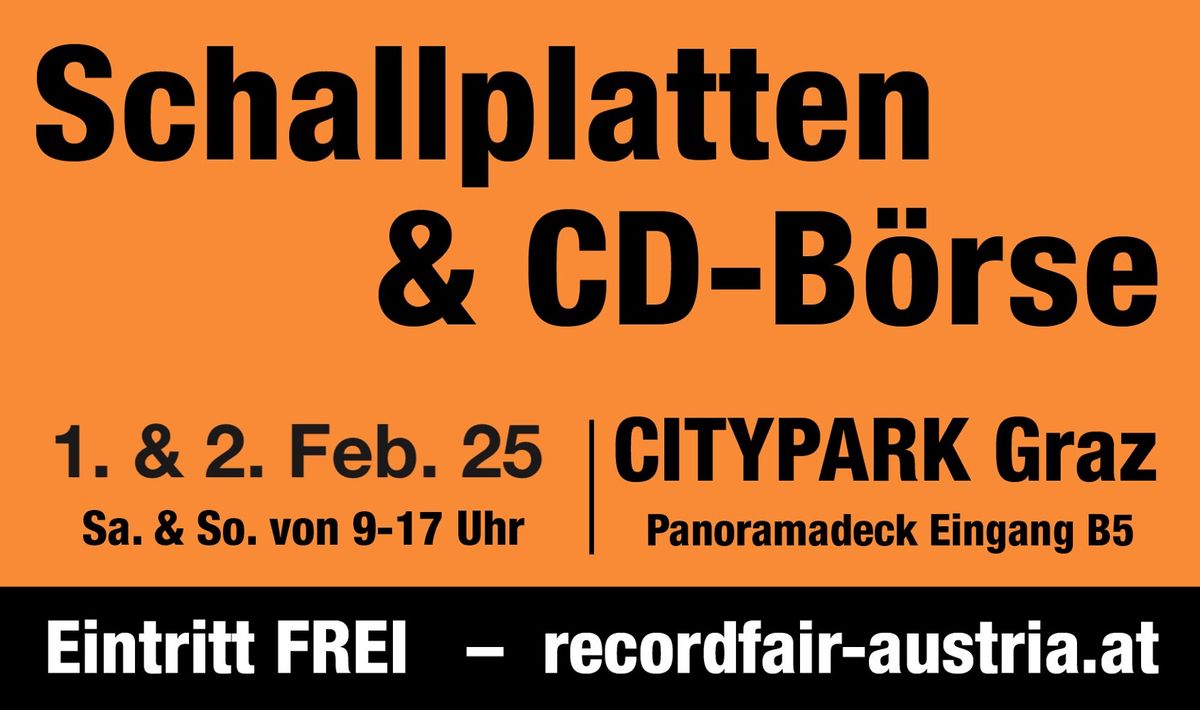 Schallplatten & CD B\u00f6rse im CITYPARK Graz  Eintritt Frei