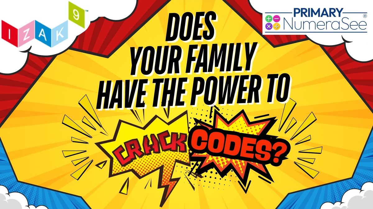 **Pre-Registration is now FULLY BOOKED!** Code Crackers with Primary NumeraSee and Izak9 