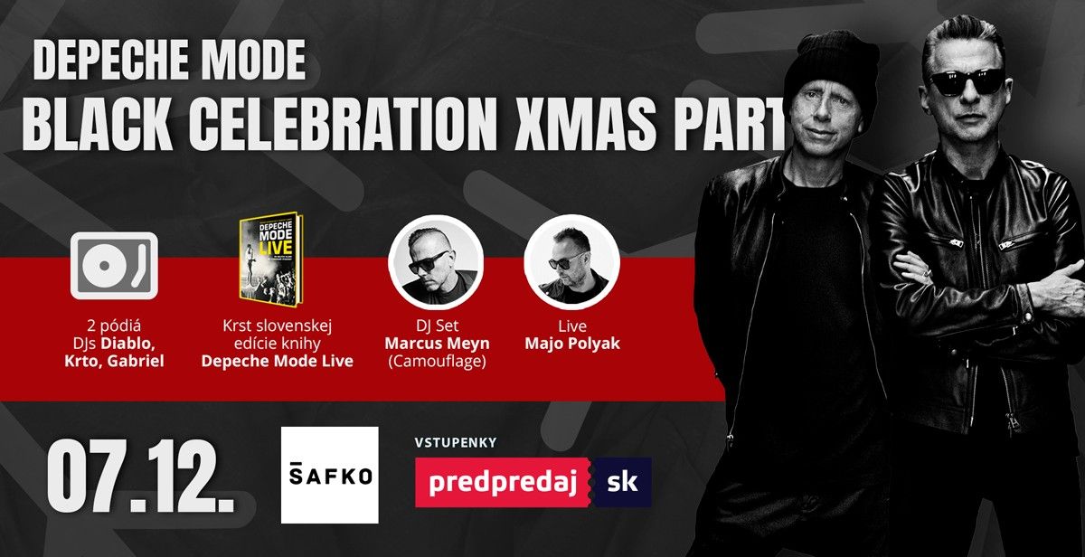 DEPECHE MODE BLACK CELEBRATION Xmas party with MARCUS MEYN (Camouflage) & live act MAJO POLYAK