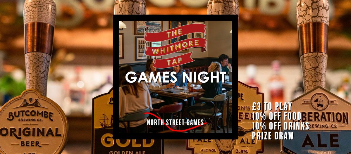 Board Game Night at The Whitmore Tap (Whiteladies Road, BS8)