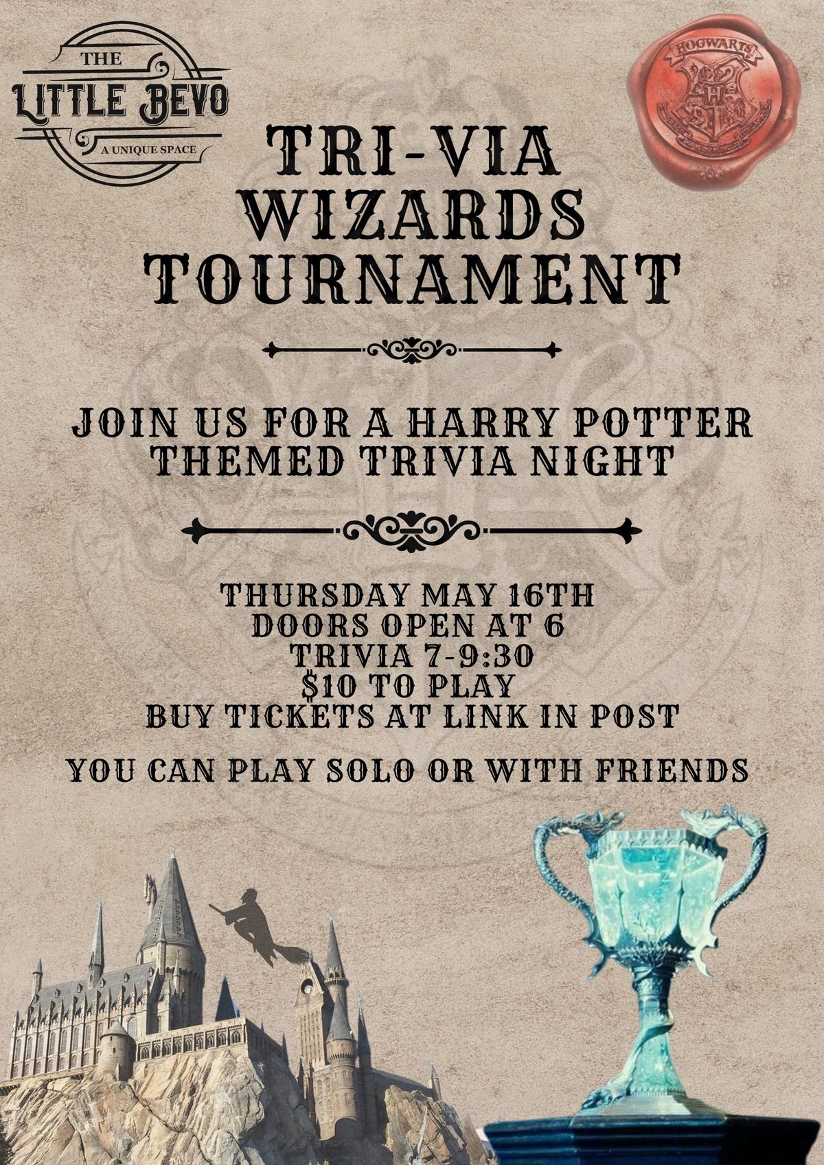 TRIvia Wizards Tournament: A Harry Potter Inspired Trivia Night 