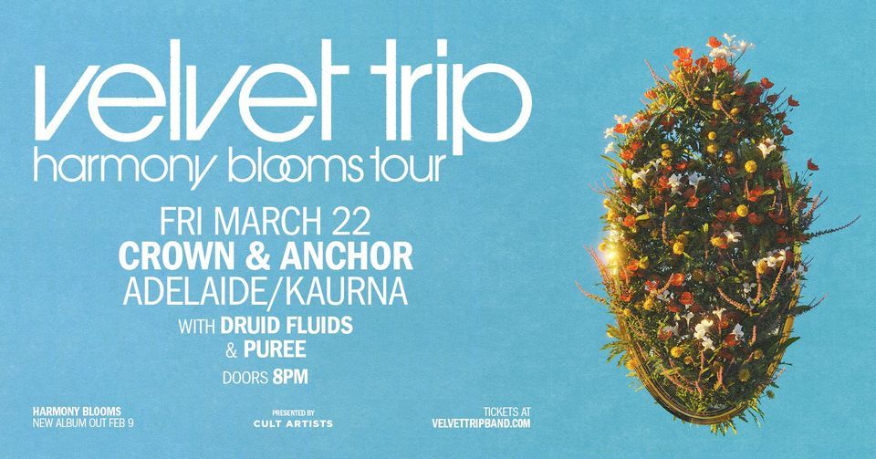 'HARMONY BLOOMS' album tour - Adelaide w\/ Druid Fluids & Puree