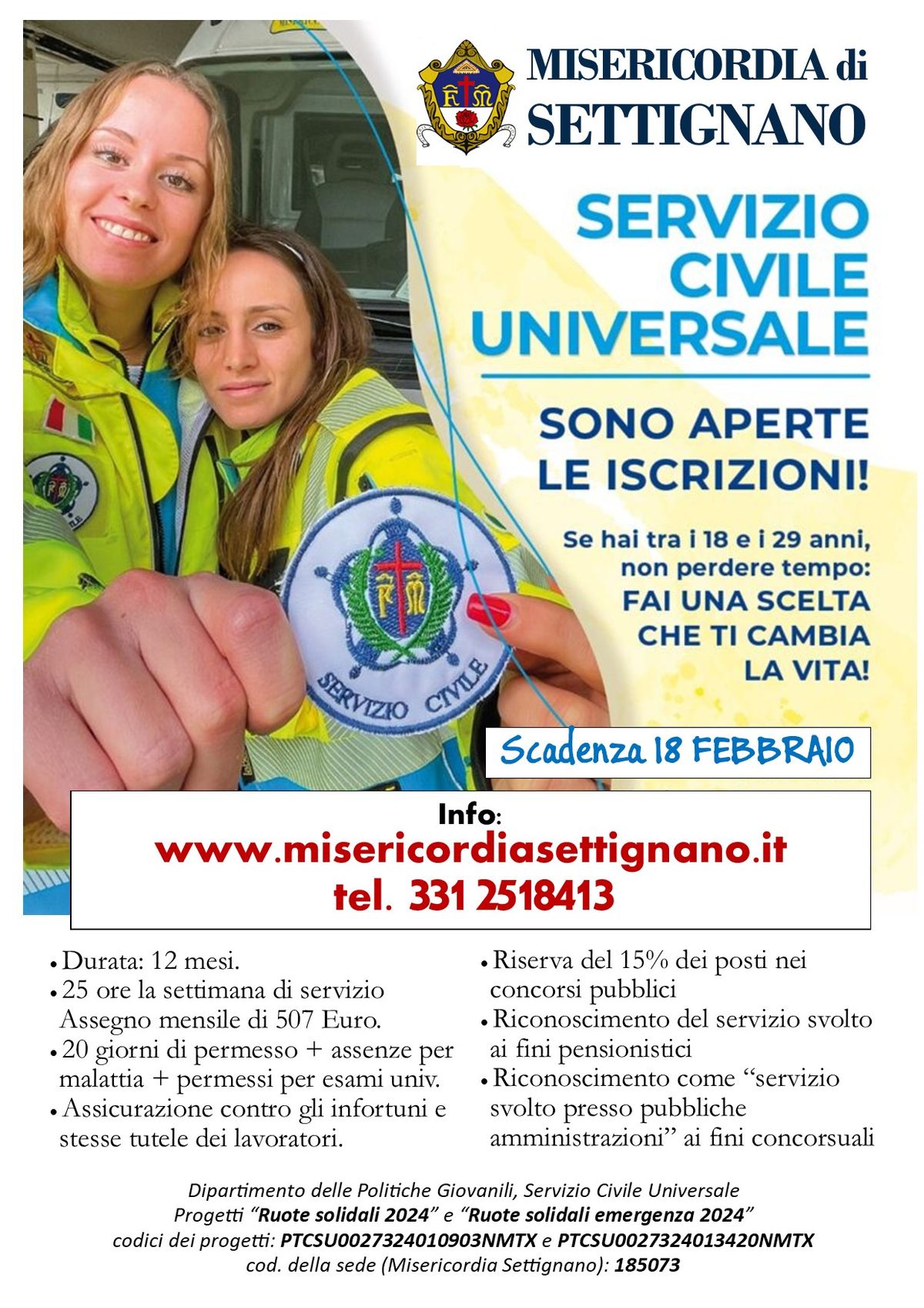 SERVIZIO CIVILE ALLA MISERICORDIA DI SETTIGNANO