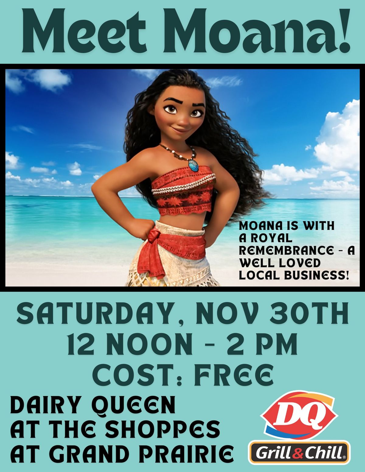 Meet Moana! A family friendly event at your local DQ!