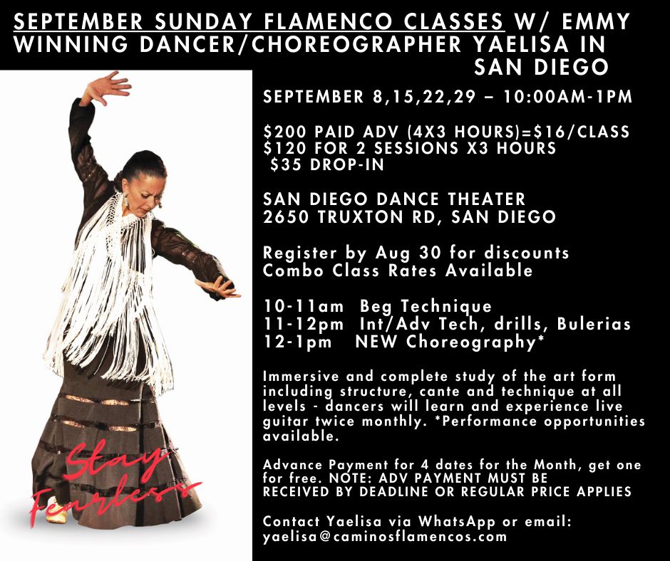 Flamenco Workshops with Yaelisa in San Diego