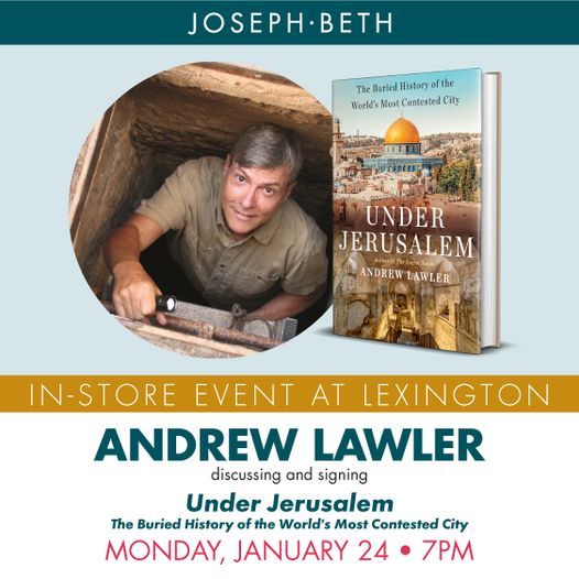 Andrew Lawler discussing and signing Under Jerusalem