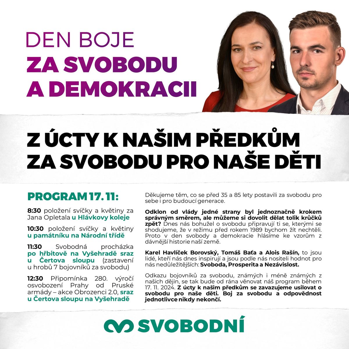 17. listopad se Svobodn\u00fdmi