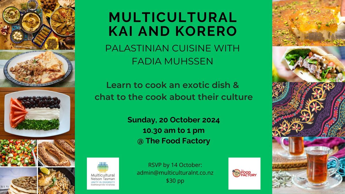 Multicultural Kai and Korero - Palestinian cuisine with Fadia Muhssen