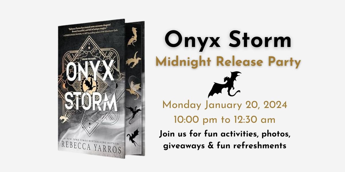 Onyx Storm Midnight Release Party