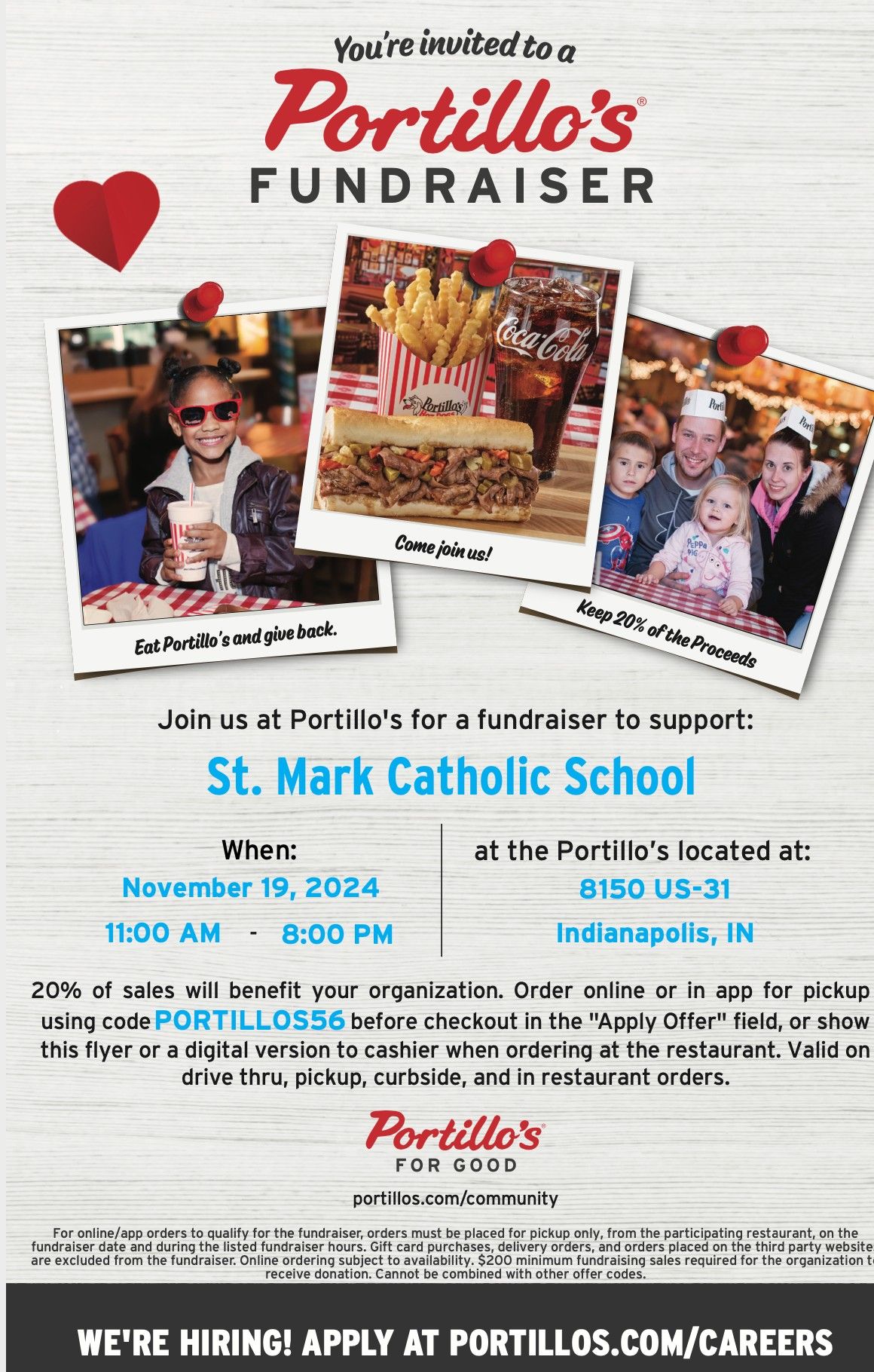 DINE TO DONATE | PORTILLO'S