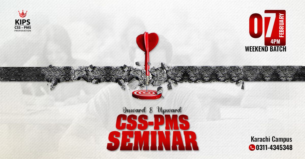 Grand CSS PMS Weekend Batch Seminar Karachi