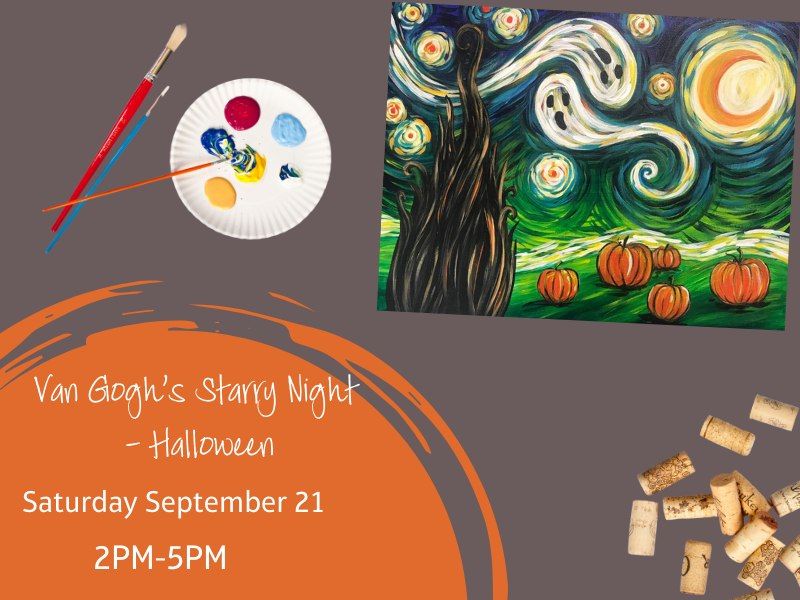 Van Gogh's Starry Night Halloween - Paint and Sip 