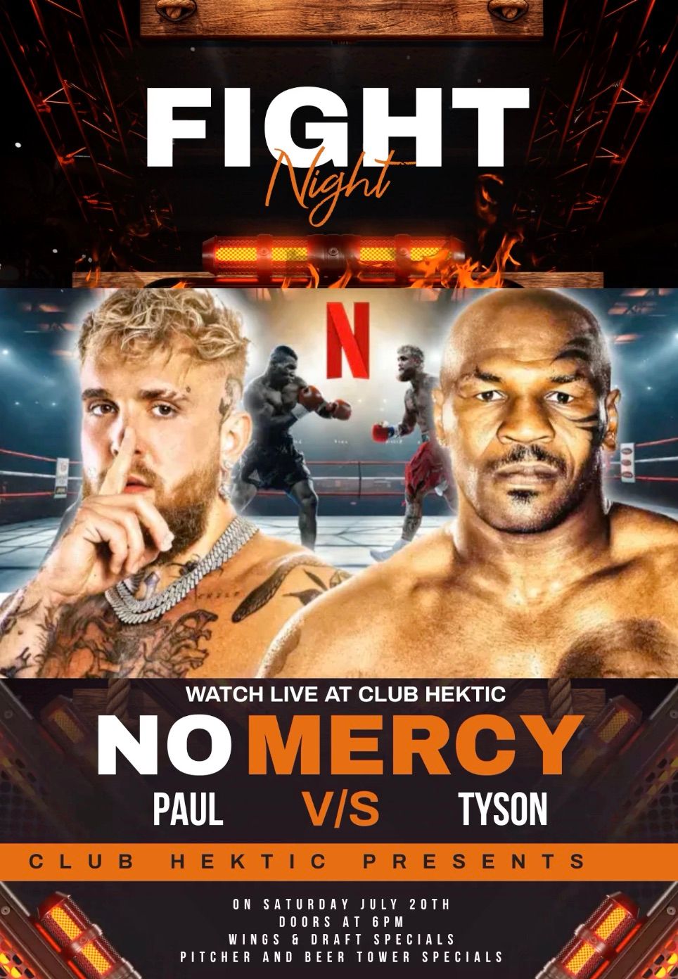 FIGHT NIGHT - Tyson VS Paul 