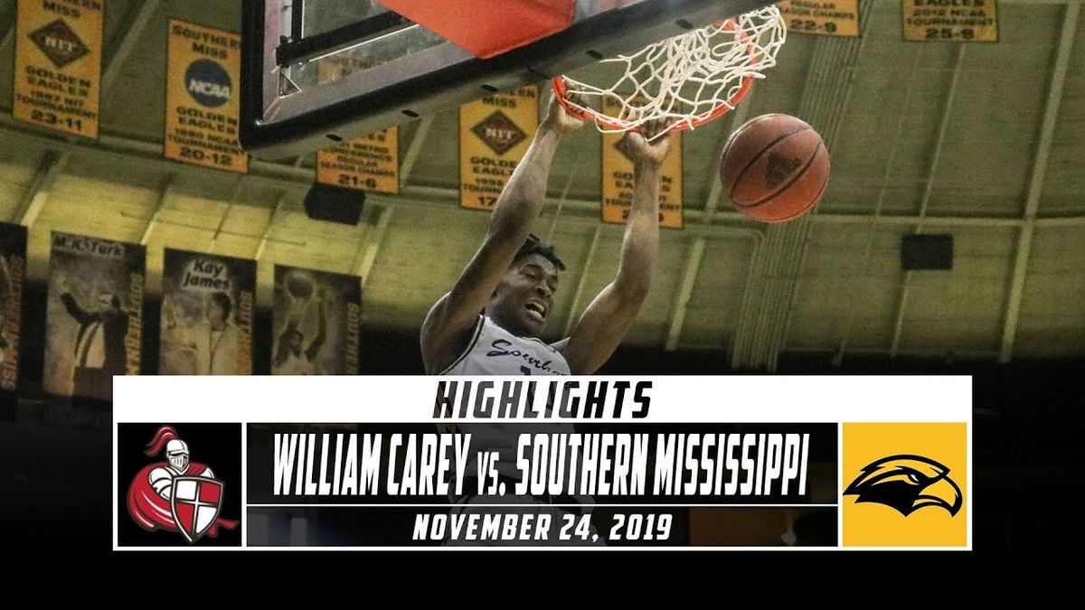 Southern Miss Golden Eagles vs. William Carey Crusaders, Reed Green Coliseum, Hattiesburg, 30