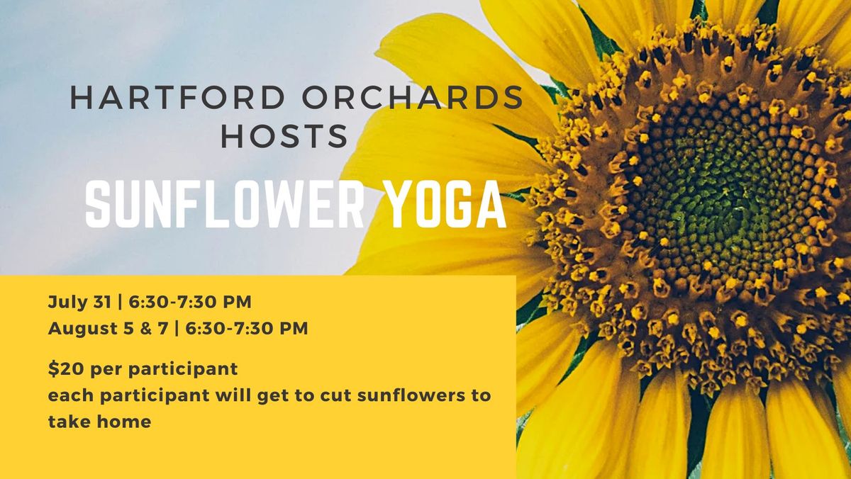 Sunflower Yoga at Hartford Orchards