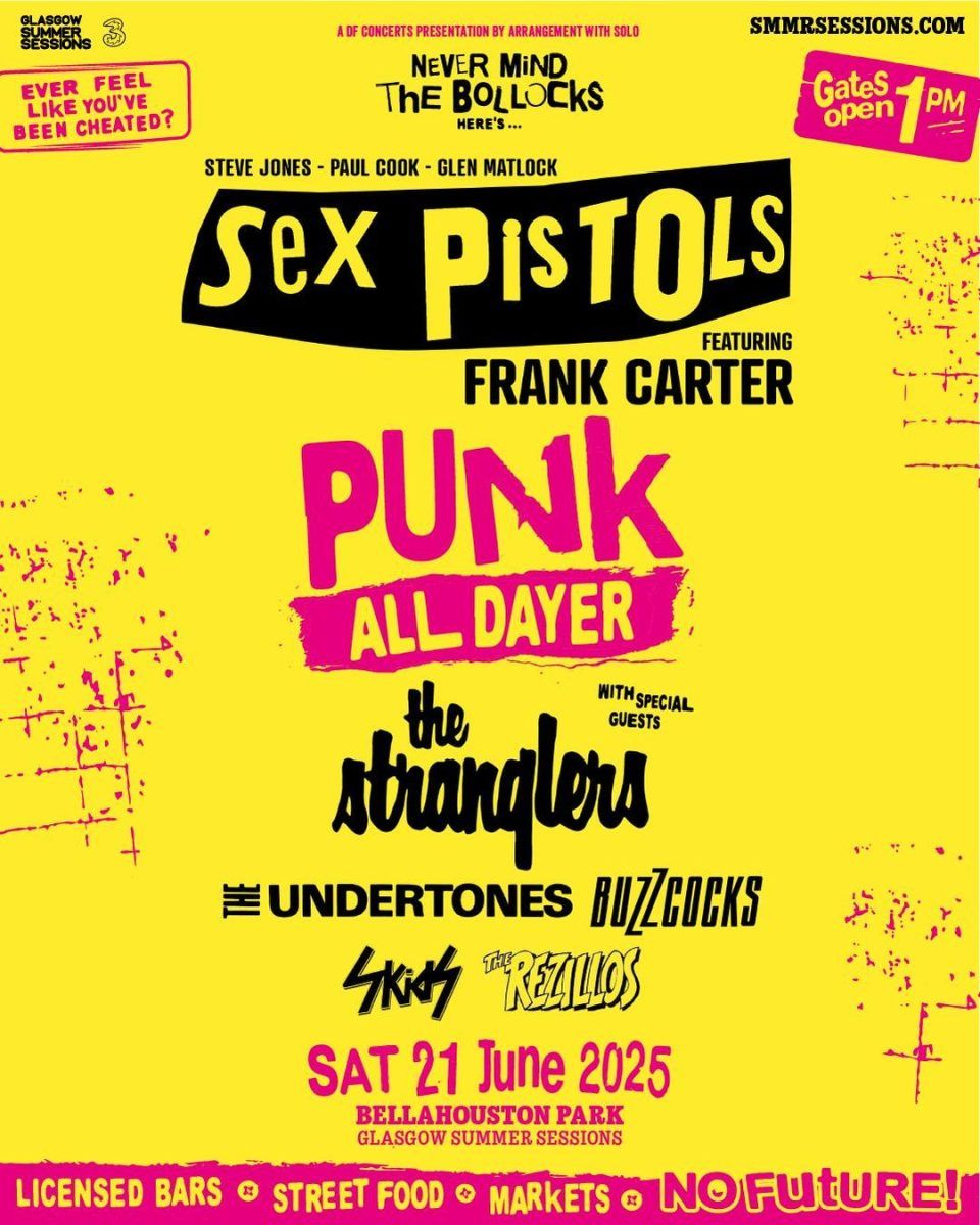 Glasgow Summer Sessions - Sex Pistols with Frank Carter at Bellahouston Park