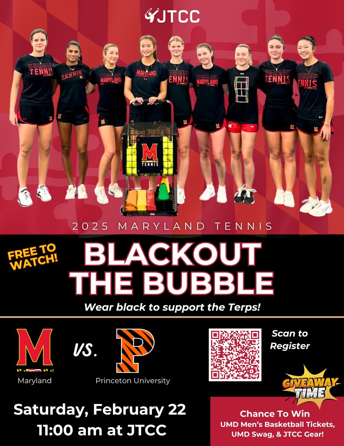 Blackout The Bubble: Support UMD Terp Tennis at JTCC! \ud83d\udc22\ud83c\udfbe