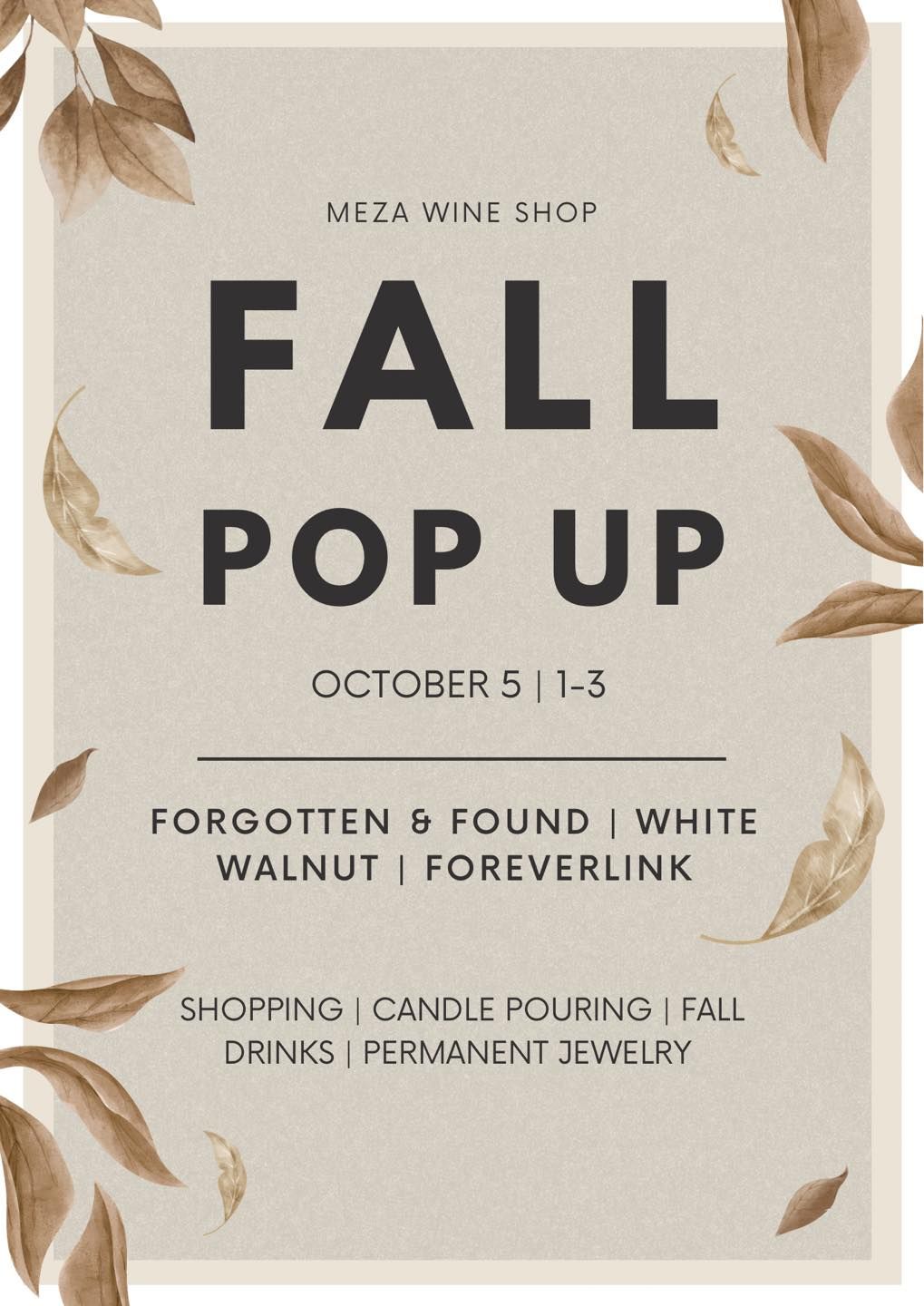 Pop Up Event at Meza