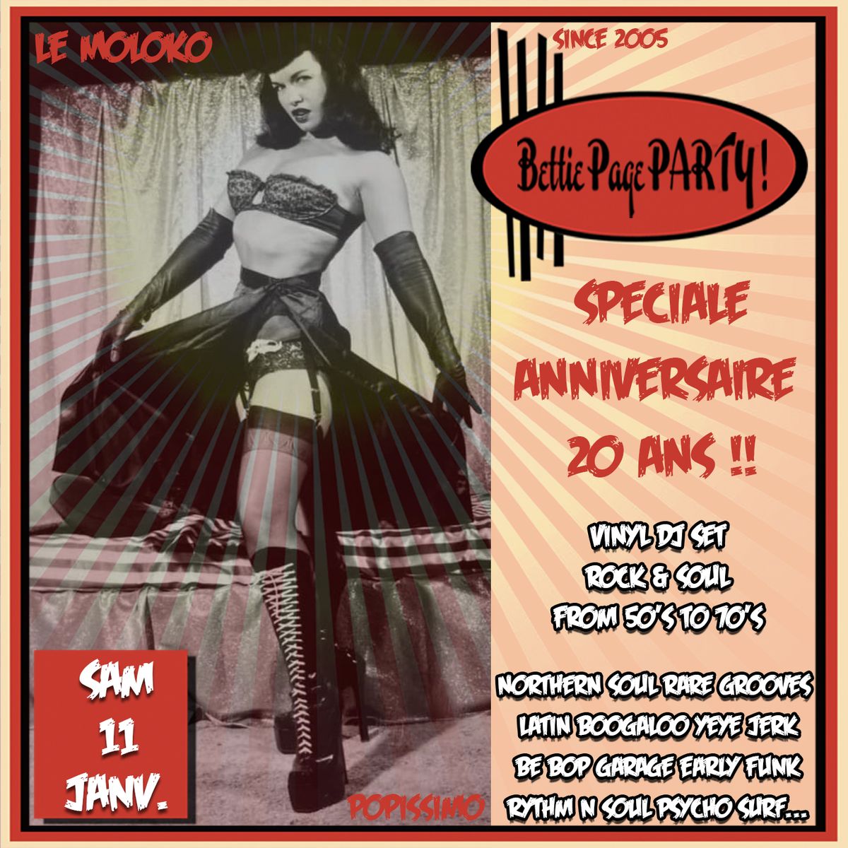 Bettie Page Party sp\u00e9ciale anniversaire (20 ans)