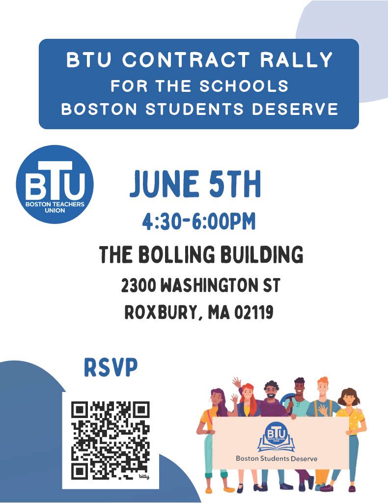 BTU Contract Rally for the Schools Boston Students Deserve