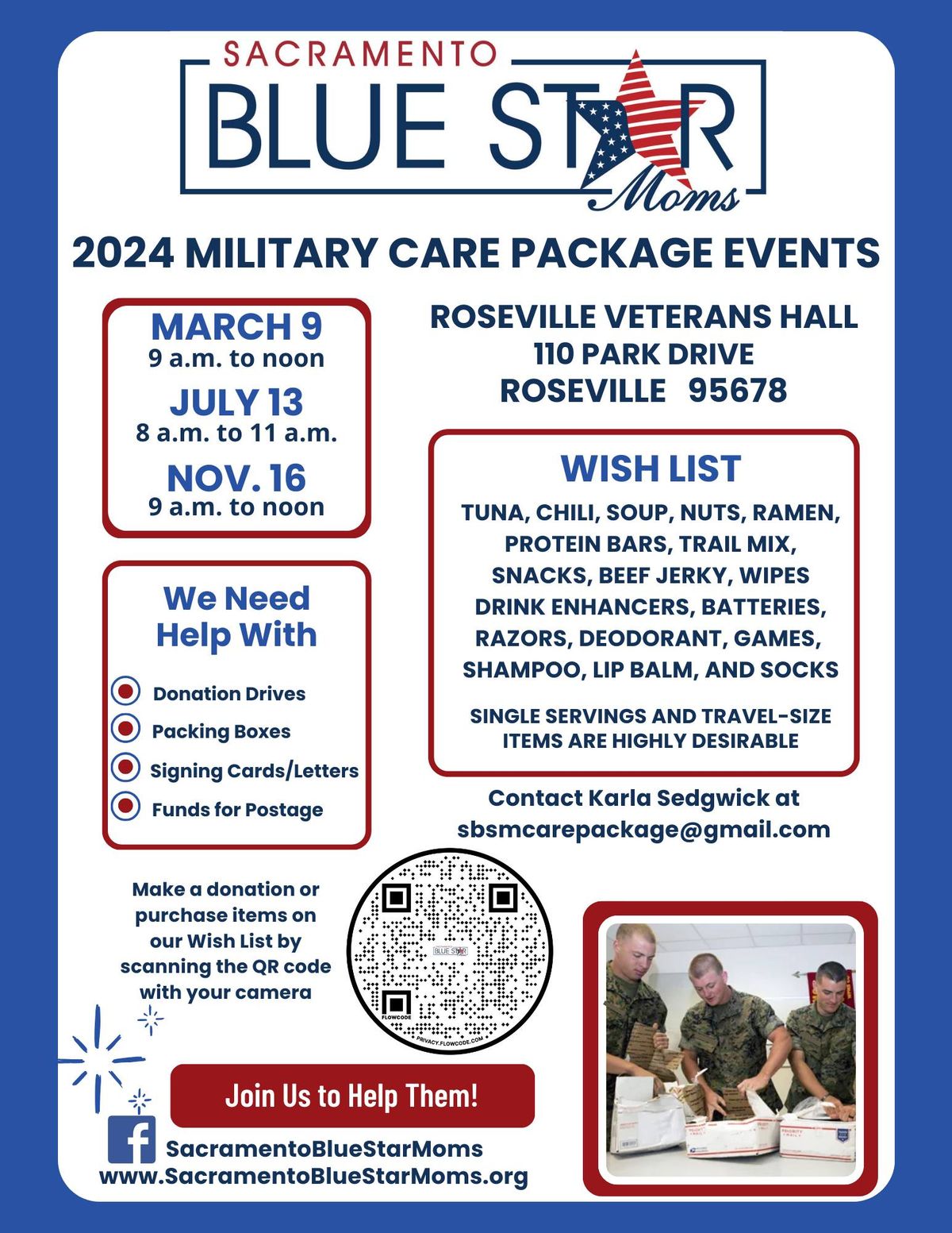 Care Package Packing Event - July 2024