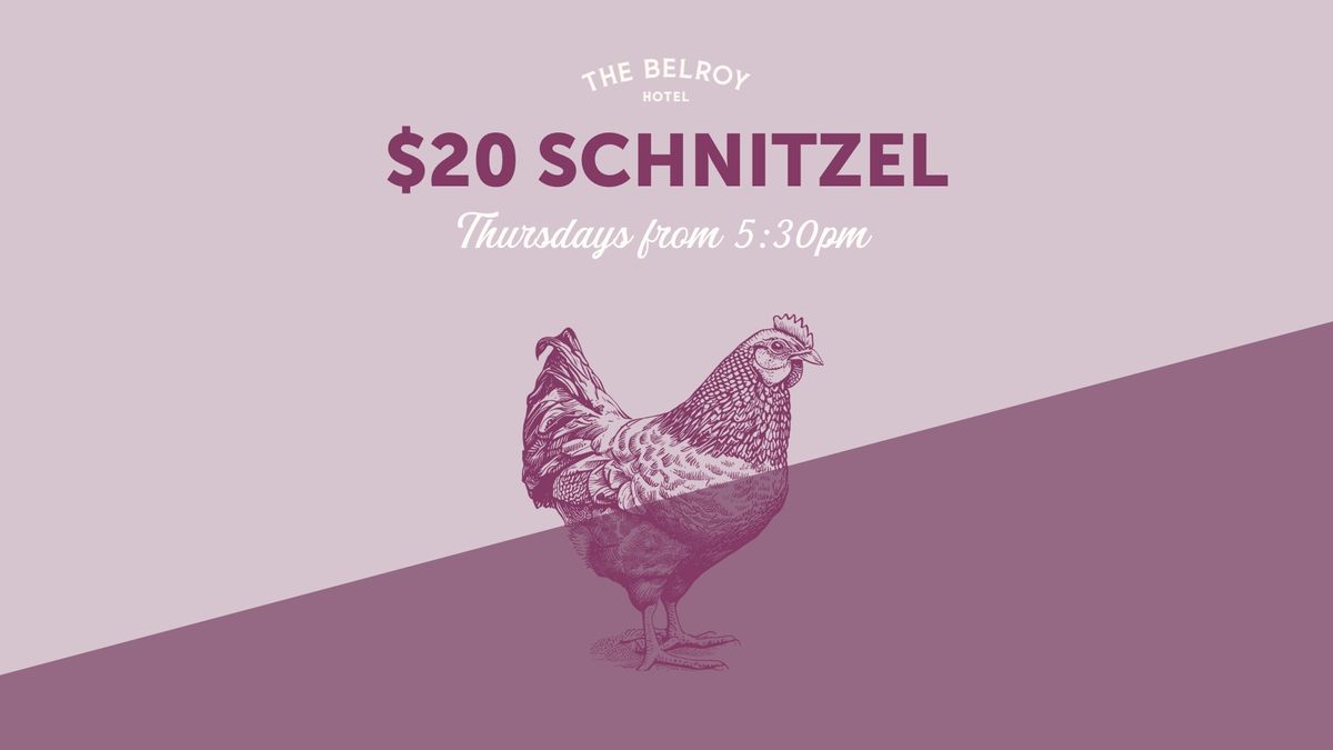 Schnitzel Thursday at The Belroy Hotel