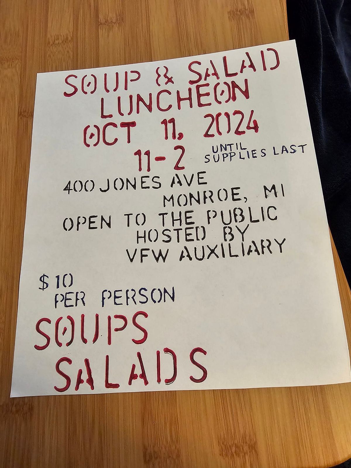 Soup And Salad Luncheon