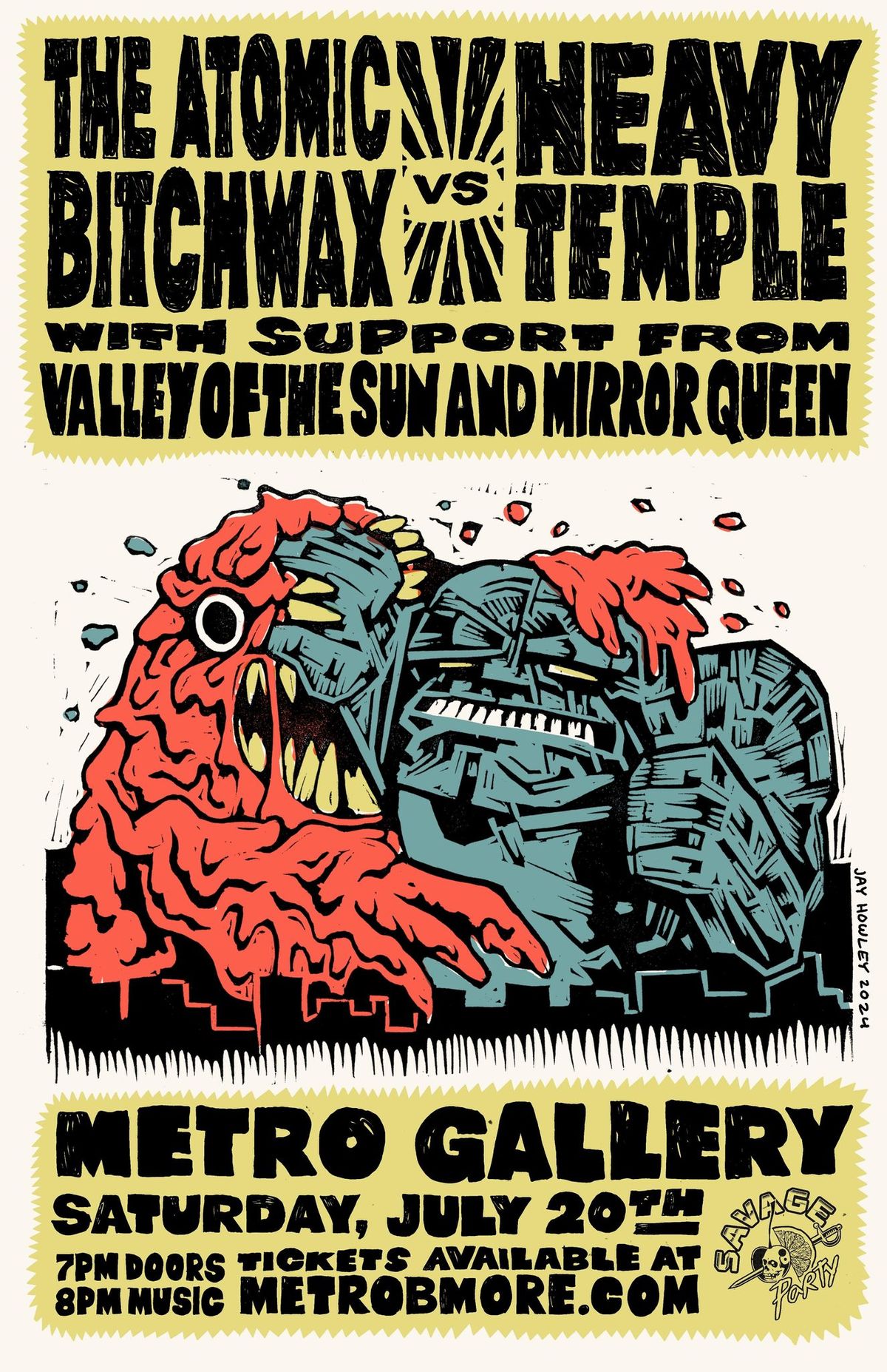 THE ATOMIC BITCHWAX + HEAVY TEMPLE w\/ special guests Valley Of The Sun and Mirror Queen @ Metro