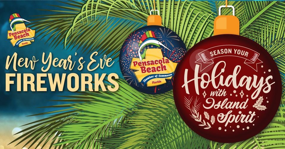 Pensacola Beach New Years Eve Fireworks, Pensacola Beach Boardwalk